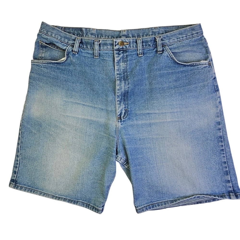 Wrangler Authentic Jeans‎ Mens 44 Relaxed Fit Blue Denim Shorts 606W1DH Mid Wash
